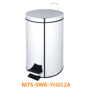 Round Shape Stainless Steel Trash Can/ Pedal Bin/ Foot Control Dustbin